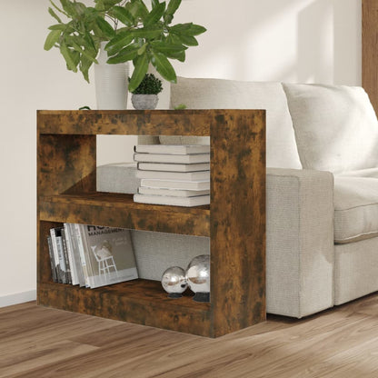 Bokhylle Røkt Eik Romdeler 80x30x72 cm