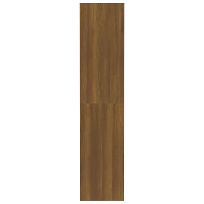 Bokhylle Brun Eik Romdeler 80x30x135 cm