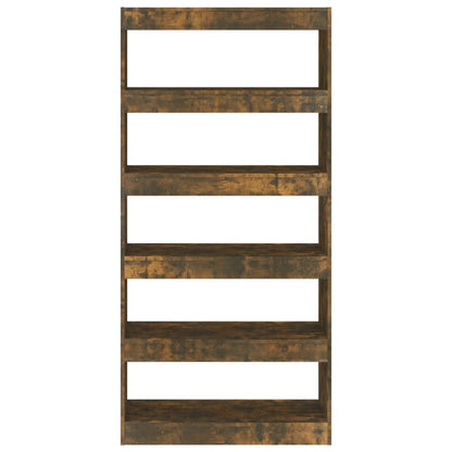 Bokhylle Røkt Eik Romdeler 80x30x166 cm