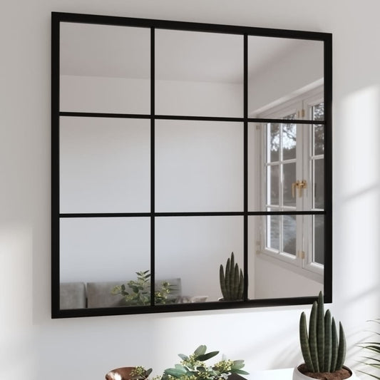 Veggspeil Svart 60x60 cm metall