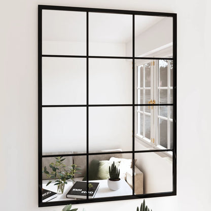 Veggspeil Svart 80x60 cm metall