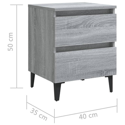 Nattbord Sengbord Sonoma Grå 40x35x50 cm
