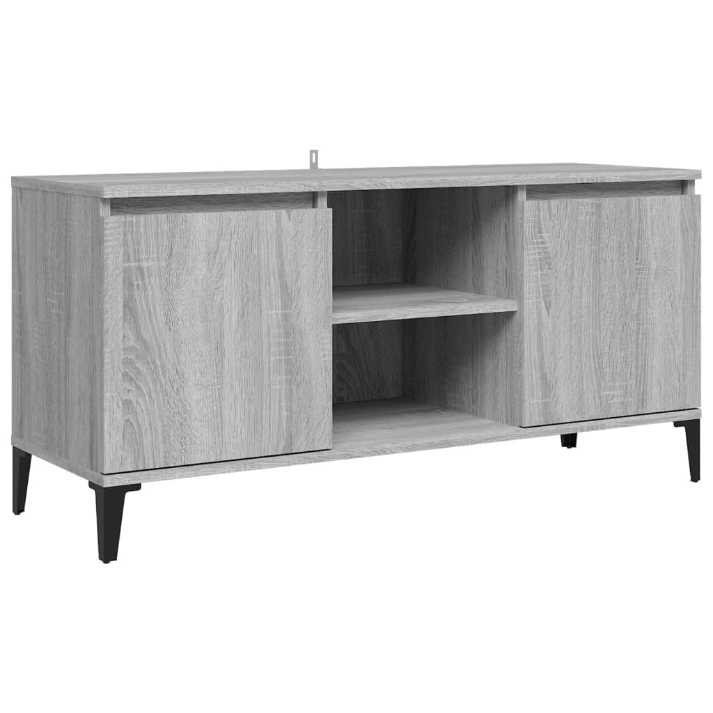 TV-Møbel Sonoma Grå TV-benk med metallben 103,5x35x50 cm