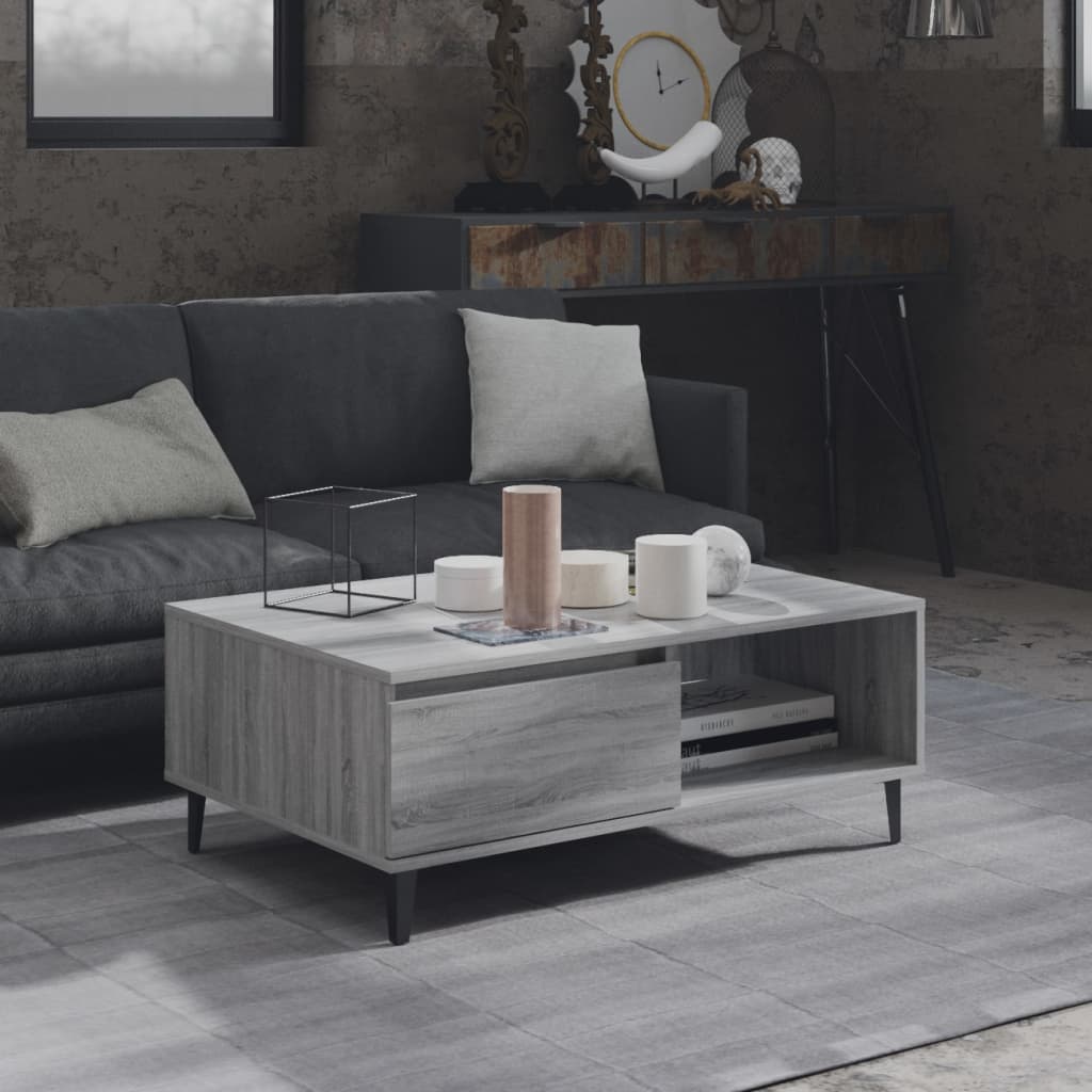 Salongbord Sofabord Sonoma Grå 90x60x35 cm