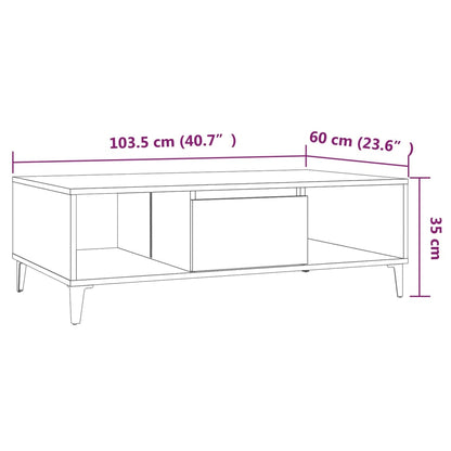 Salongbord Sofabord Røkt Eik 103,5x60x35 cm