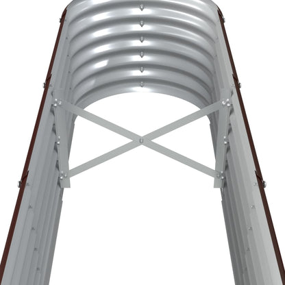 Høybed galvanisert stål 332x40x36 cm brun