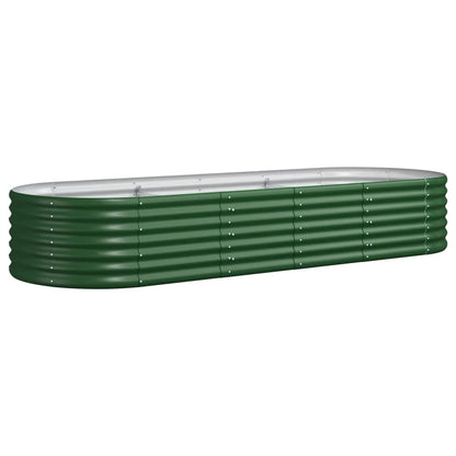 Høybed galvanisert stål 224x80x36 cm grønn