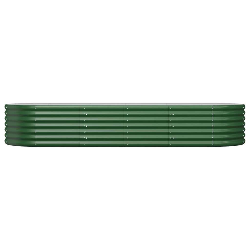 Høybed galvanisert stål 224x80x36 cm grønn