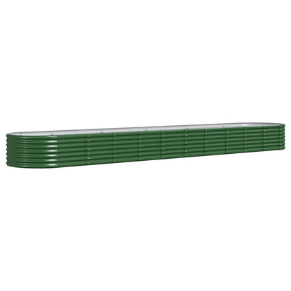 Høybed galvanisert stål 440x80x36 cm grønn