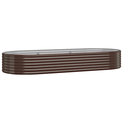 Høybed galvanisert stål 249x100x36 cm brun