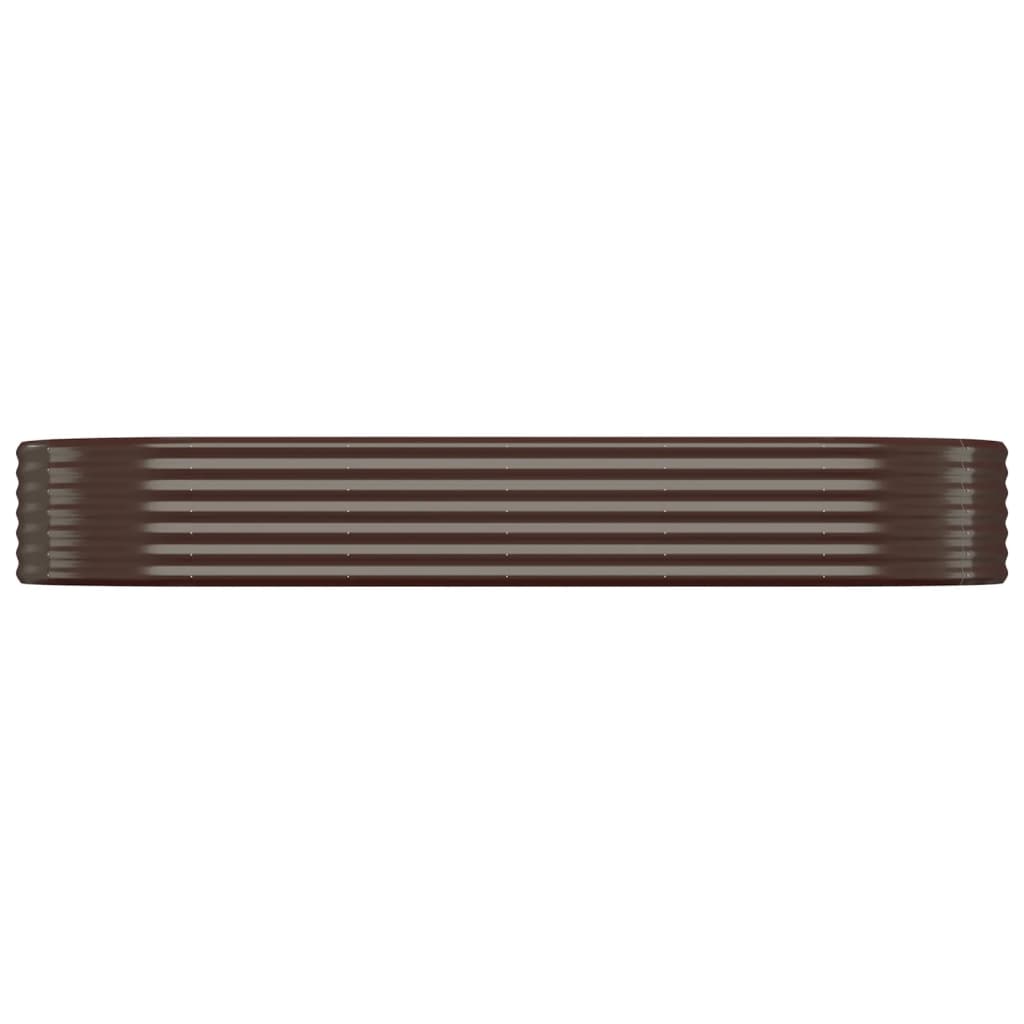 Høybed galvanisert stål 249x100x36 cm brun