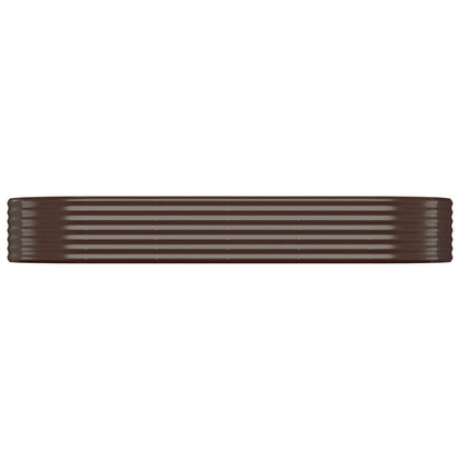 Høybed galvanisert stål 249x100x36 cm brun