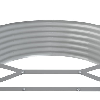 Høybed galvanisert stål 249x100x36 cm brun