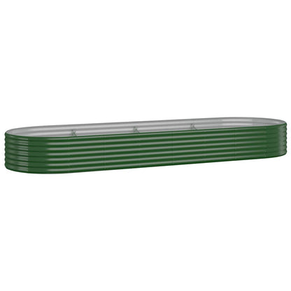 Høybed galvanisert stål 322x100x36 cm grønn