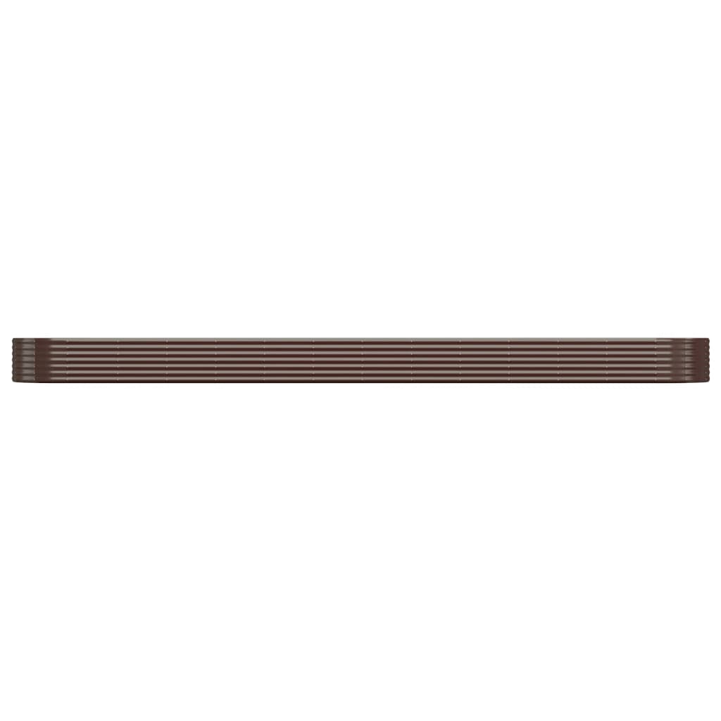 Høybed galvanisert stål 544x100x36 cm brun