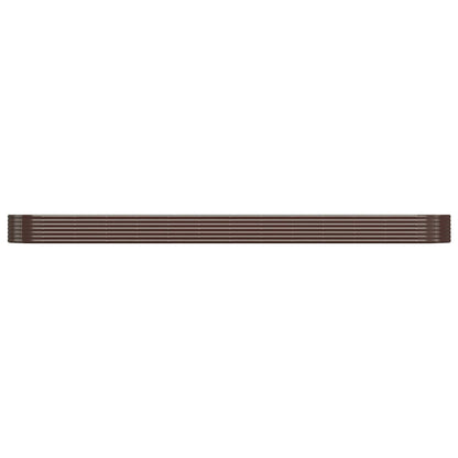 Høybed galvanisert stål 544x100x36 cm brun