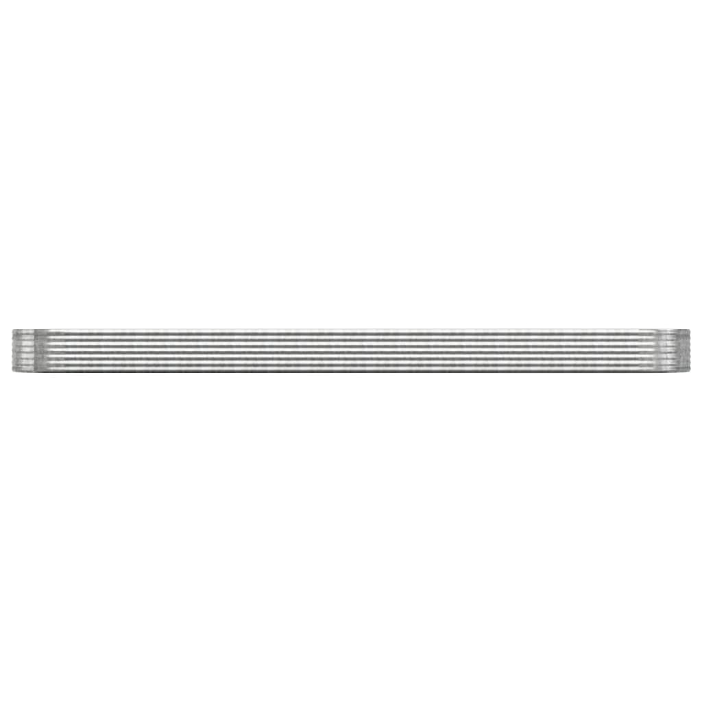 Høybed galvanisert stål 544x100x36 cm sølv