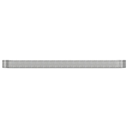 Høybed galvanisert stål 544x100x36 cm sølv