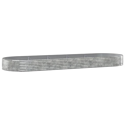 Høybed galvanisert stål 450x140x36 cm sølv