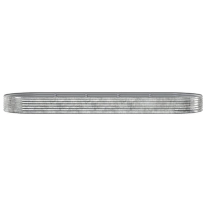 Høybed galvanisert stål 450x140x36 cm sølv