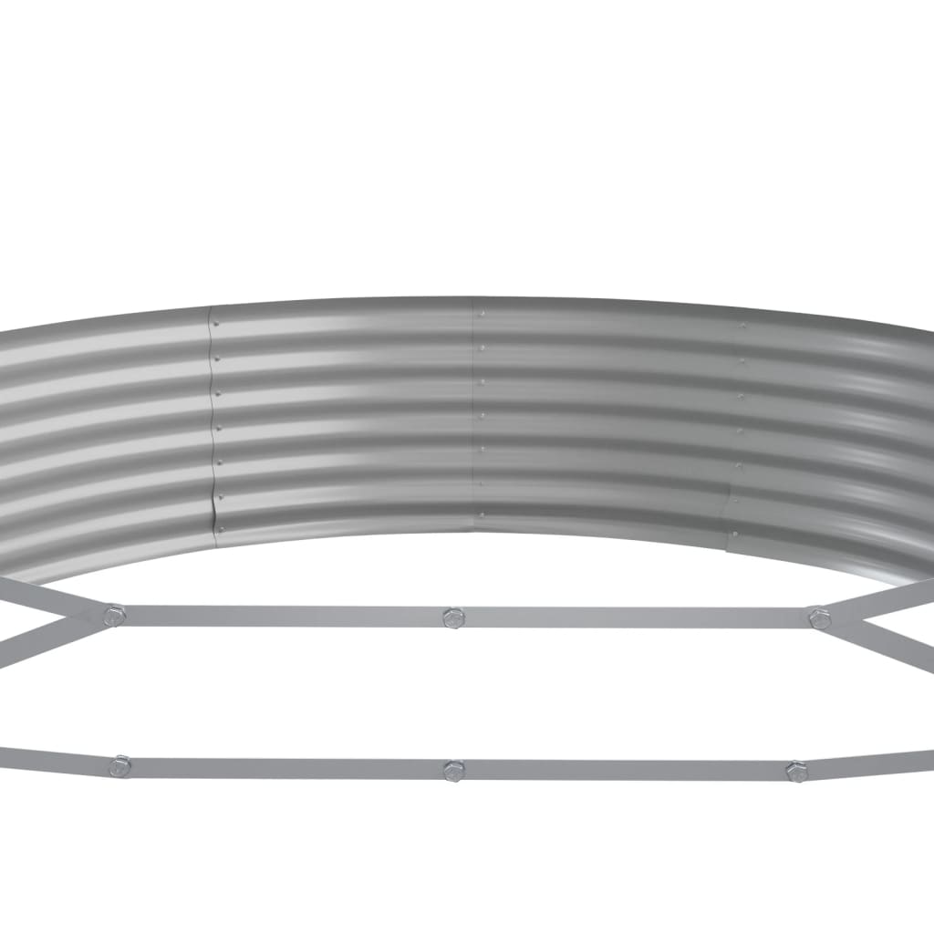 Høybed galvanisert stål 450x140x36 cm sølv