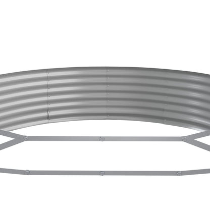Høybed galvanisert stål 450x140x36 cm sølv
