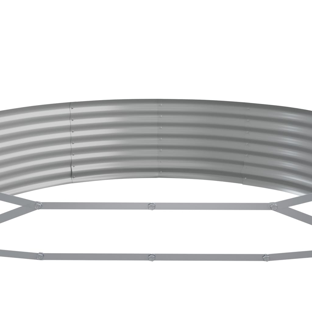 Høybed galvanisert stål 523x140x36 cm grå