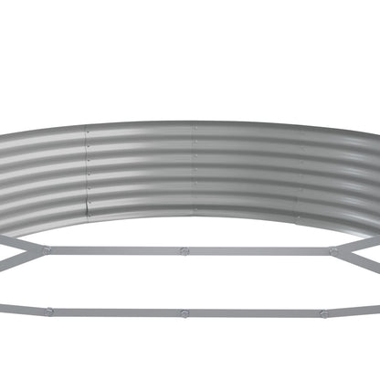 Høybed galvanisert stål 523x140x36 cm grå