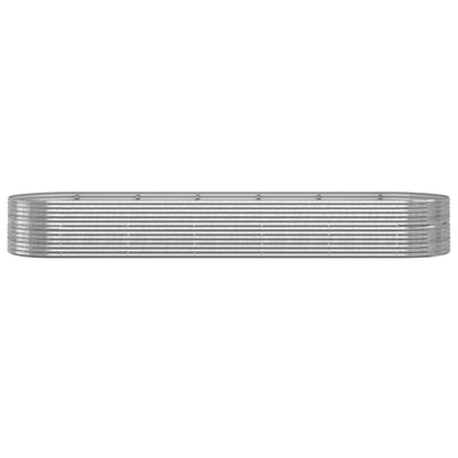 Høybed pulverlakkert stål 510x140x68 cm sølv