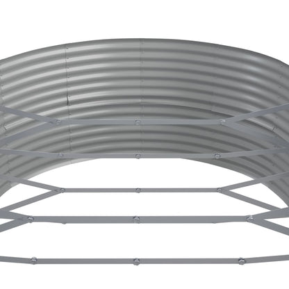 Høybed pulverlakkert stål 510x140x68 cm sølv