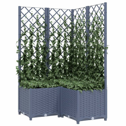 Hageespalje Plantekasse PP mørkegrå 80x80x136 cm PP