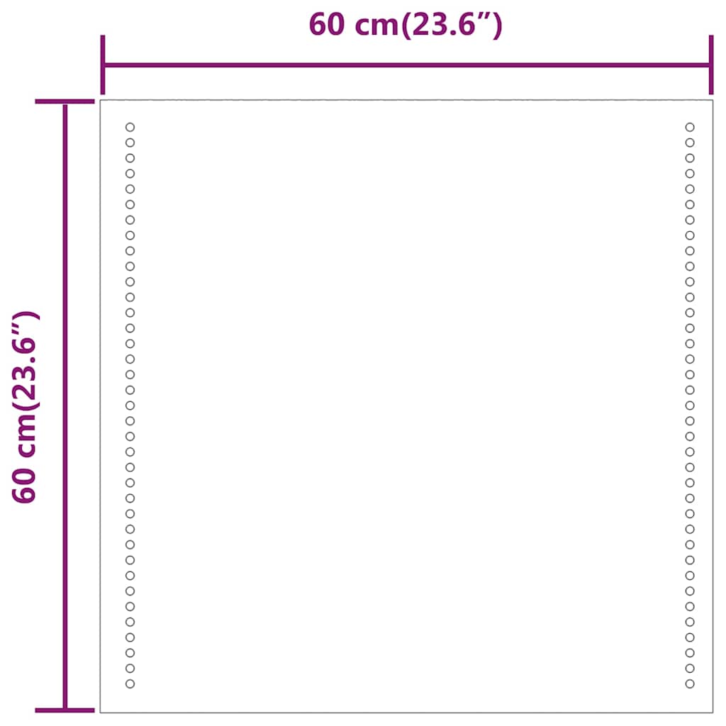 Baderomsspeil med LED 60x60 cm