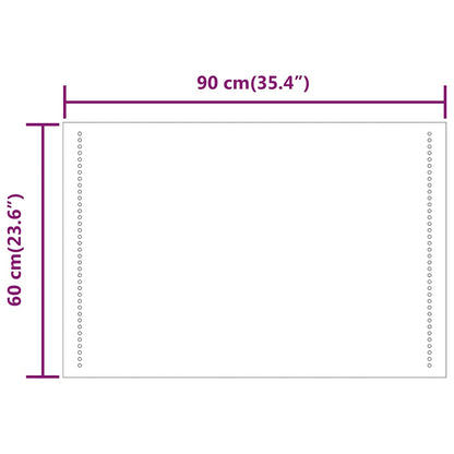 Baderomsspeil med LED 90x60 cm