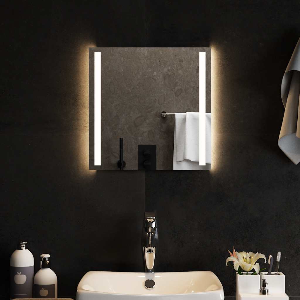 Baderomsspeil med LED 40x40 cm