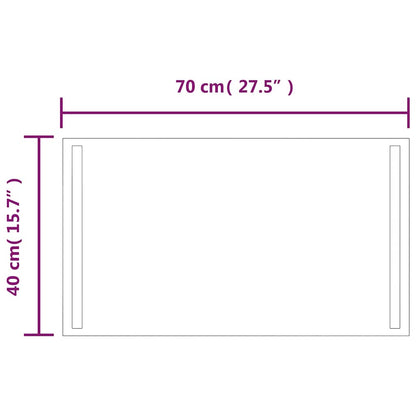 Baderomsspeil med LED 70x40 cm
