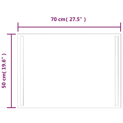Baderomsspeil med LED 70x50 cm