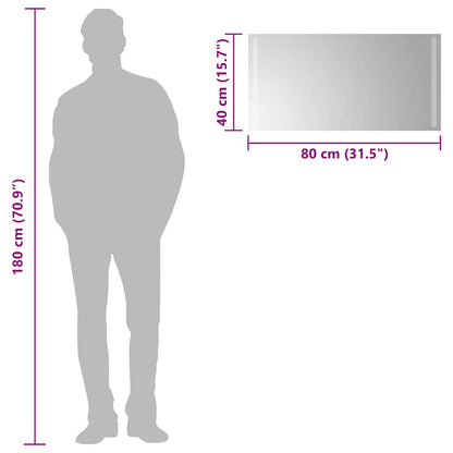 Baderomsspeil med LED 80x40 cm