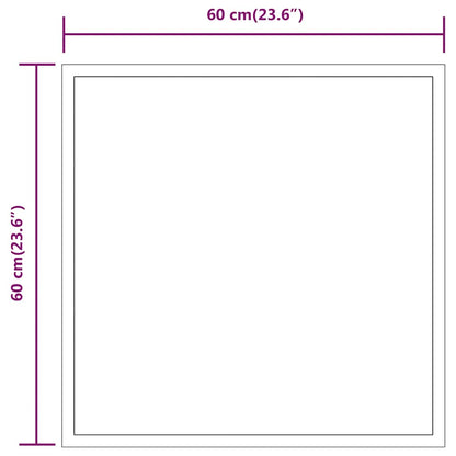 Baderomsspeil med LED 60x60 cm