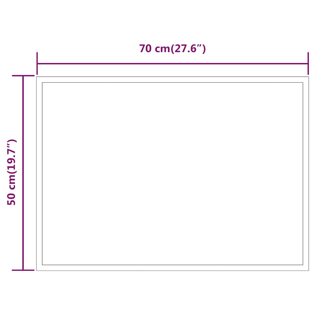 Baderomsspeil med LED 70x50 cm