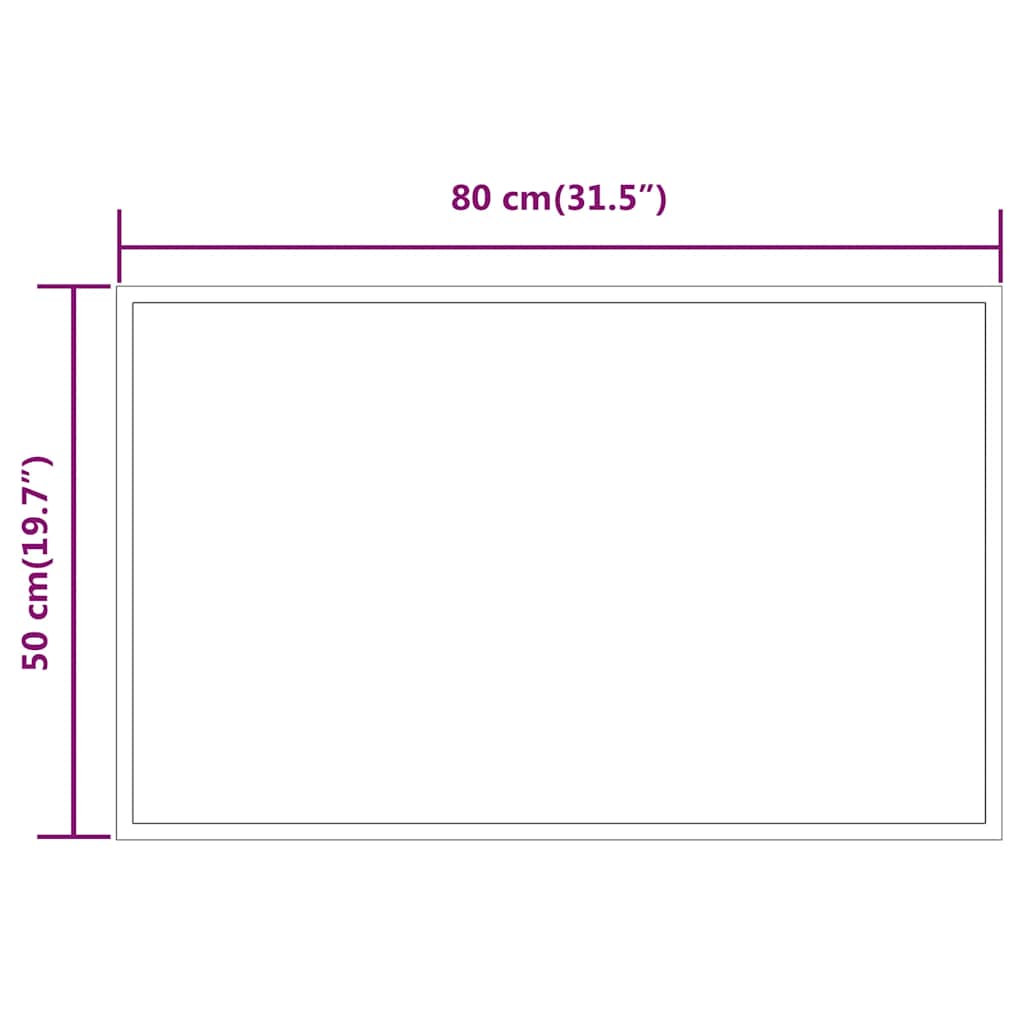 Baderomsspeil med LED 80x50 cm