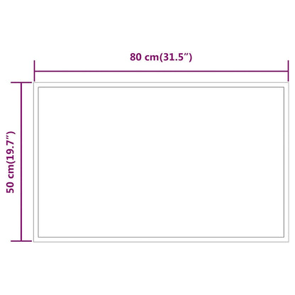 Baderomsspeil med LED 80x50 cm