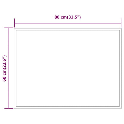 Baderomsspeil med LED 80x60 cm