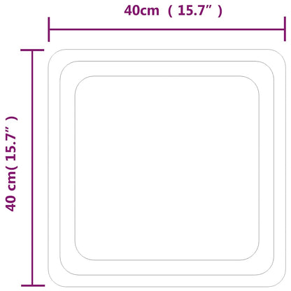 Baderomsspeil med LED 40x40 cm