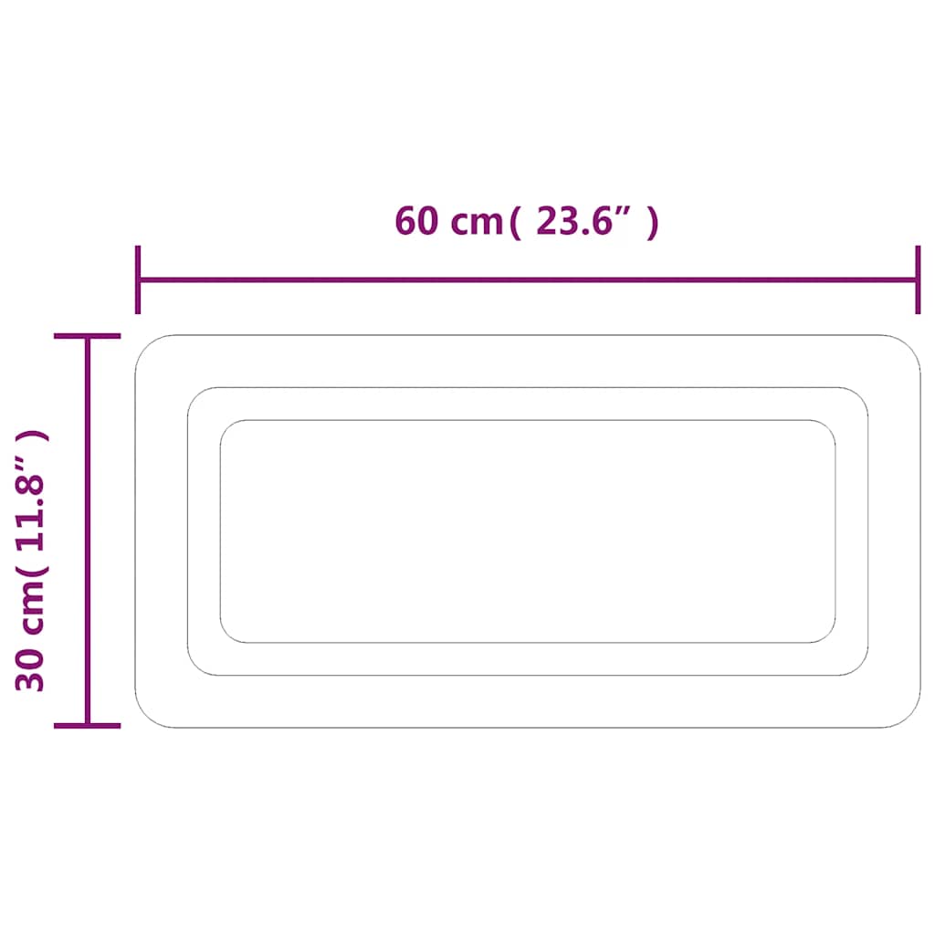 Baderomsspeil med LED 60x30 cm
