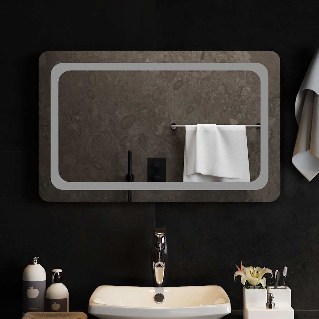 Baderomsspeil med LED 80x50 cm