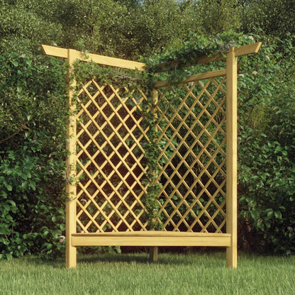 Hjørnepergola med benk 166x81x174 cm impregnert furu