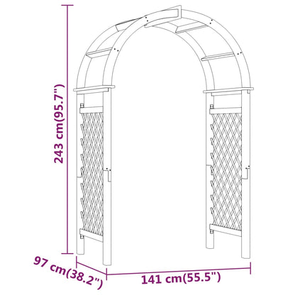 Bue med espalier 141x97x243 cm impregnert heltre furu