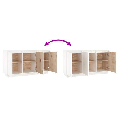 Skjenk Hvit 111x34x60 cm heltre furu