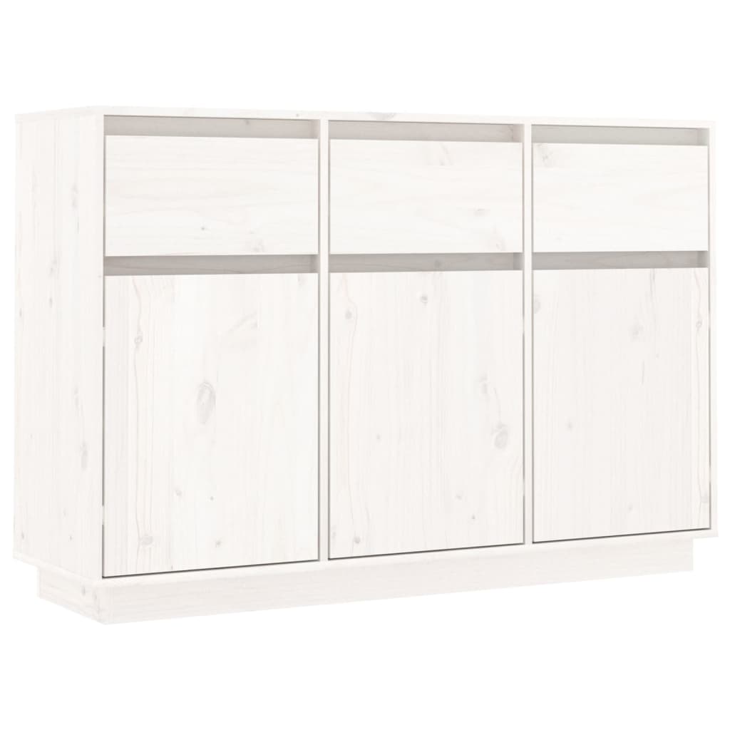 Skjenk Hvit 110x34x75 cm heltre furu