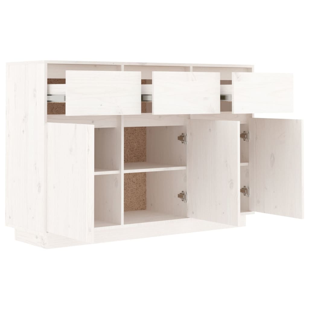 Skjenk Hvit 110x34x75 cm heltre furu